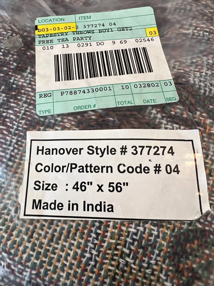 Manta de tapiz de Hannover tejida vintage 46 x 56 decoración de pared jardín Foto 2 de 4