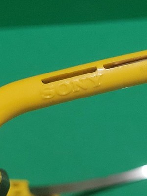 Vintage Sony Mdr-a15 Yellow Folding Sports Walkman Headphones MINT