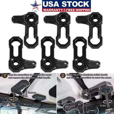#ad 6PCS Black L Shaped Roof Locks Top Roof Removal for Jeep Wrangler JL 2018 2022 $89.99