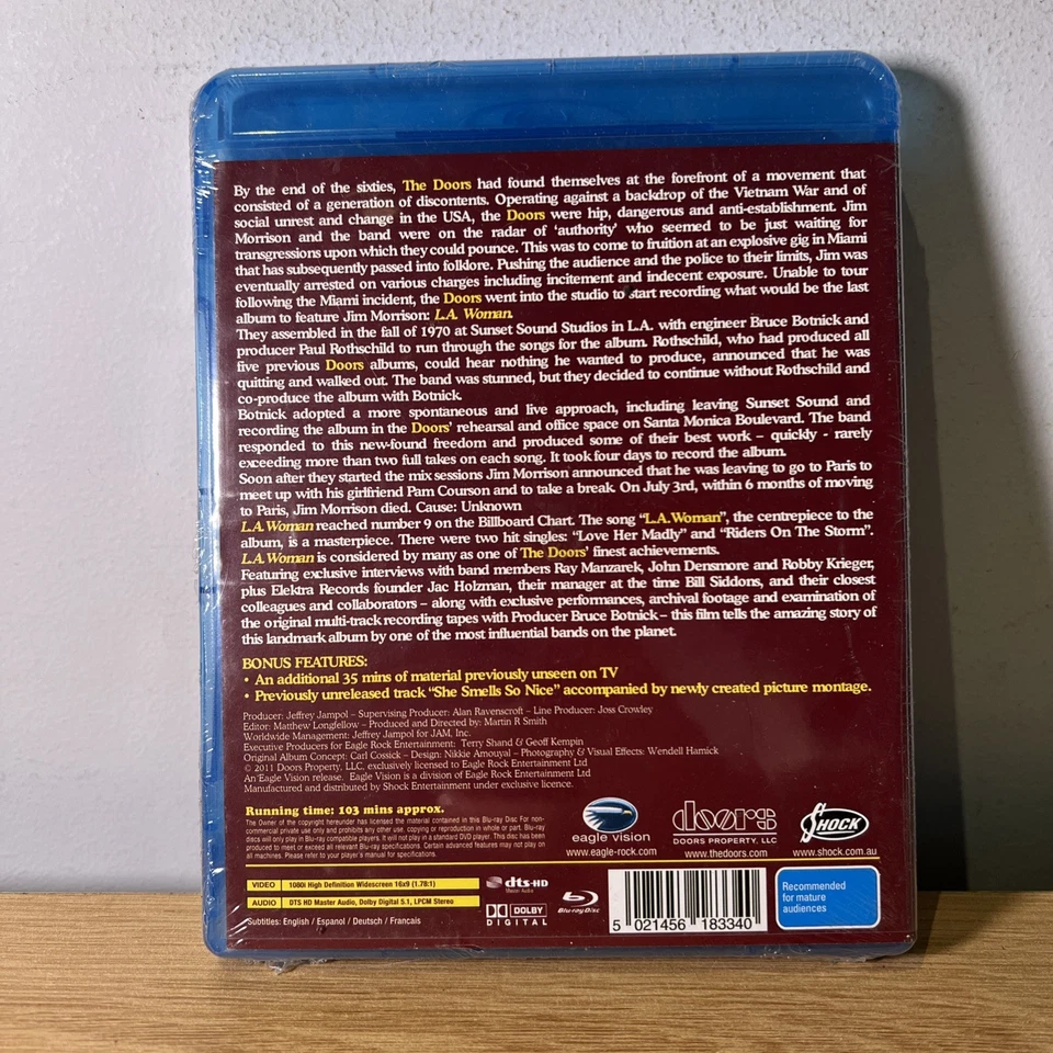 The Doors: Mr. Mojo Risin': The Story of L.A. Woman (Blu-ray, 2011) Region B New - Image 2 of 4