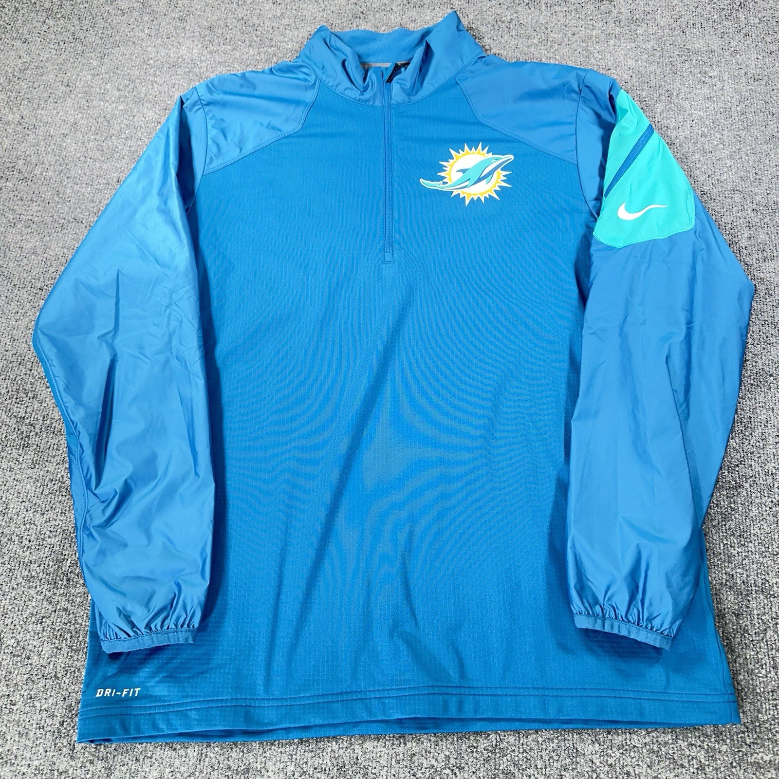 SACAI X NIKE Miami Dolphins Nike ONField Jacket Uomo Large 1 4 Zip NFL Jim Arthur Tag Pullover