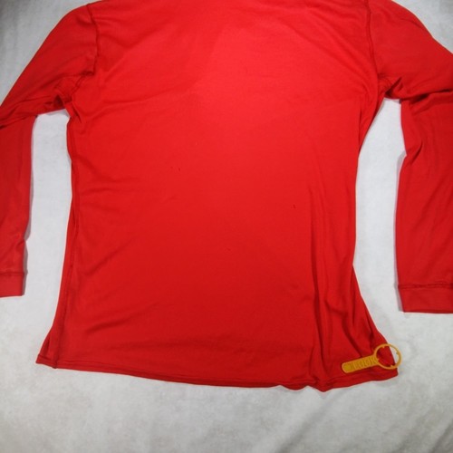 Pull vintage Patagonia Capilene homme grand rouge 1/4 zip manches longues couche de base - Photo 24 sur 24