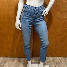 Kirkland Signature High Rise Skinny Jeans Women Blue Stretch Size 8/28