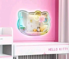 Hello Kitty Sanrio Neon Led Multi Color Makeup Mirror USB Dimmable New