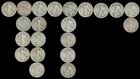 Walking Liberty Half Dollars from 1916-1929 - lot of 21 (16 diff.), 90% silver