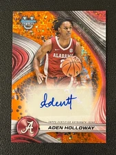 Aden Holloway 2024-25 Bowman University's Best Auto Orange Mini-Diamond /25 