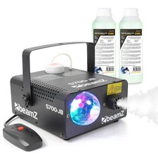 Beamz Smoke Machine Colour LED Jelly Ball Light 2x Fluids 250ml 700W UK Stock