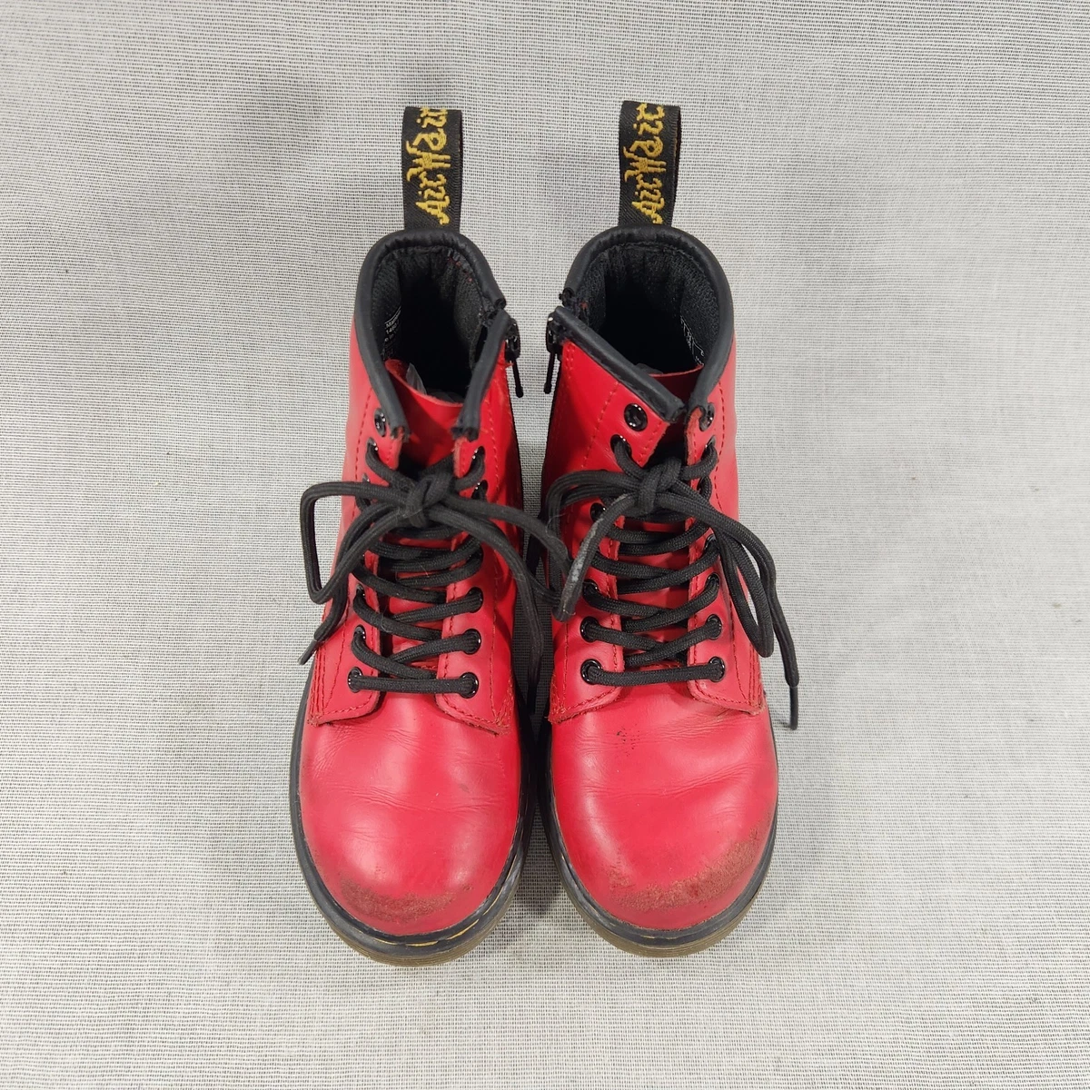 Bottes Dr. Martens 1460 J Cosmic Glitter Rouge Pailletées - Fille Taille US 2 (UK 1 / EU 33)