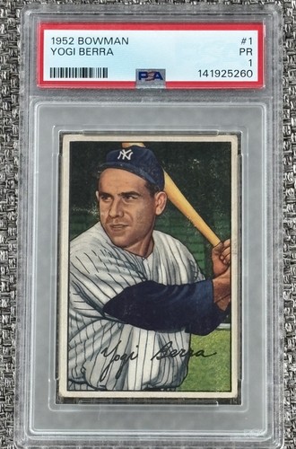 Yogi Berra #1 1952 Bowman card