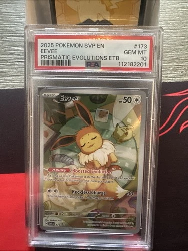 2025 POKEMON SVP EN SV BLACK STAR PROMO 173 EEVEE PRISMATIC EVOLUTION ETB PSA 10