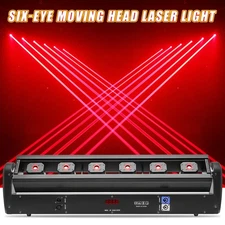 6x500mw 6 Eyes Red Laser Moving Head Light Beam Stage Lighting Disco Show Xmas