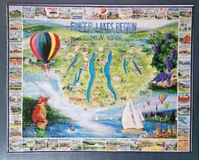 White Mountain Finger Lakes Region NY 1000 Piece Jigsaw Puzzle 2002 COMPLETE