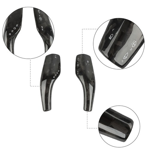Forged Carbon Fiber Steering Wheel Paddle Shift Trim Cover For Tesla Model 3 / Y - Picture 11 of 11