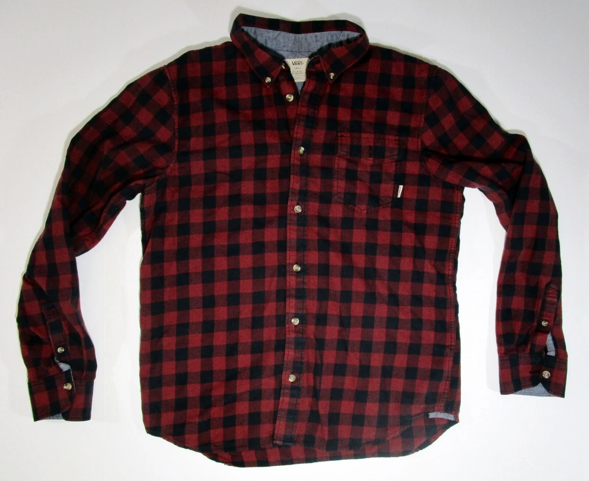 Vans red checkerboard store shirt