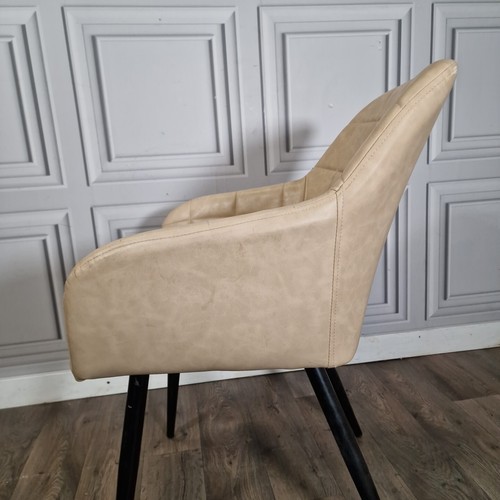 Retro Vintage Mid Century Atomic Style Tub Chair- Desk Seat - Faux Leather Vinyl - Picture 15 of 24