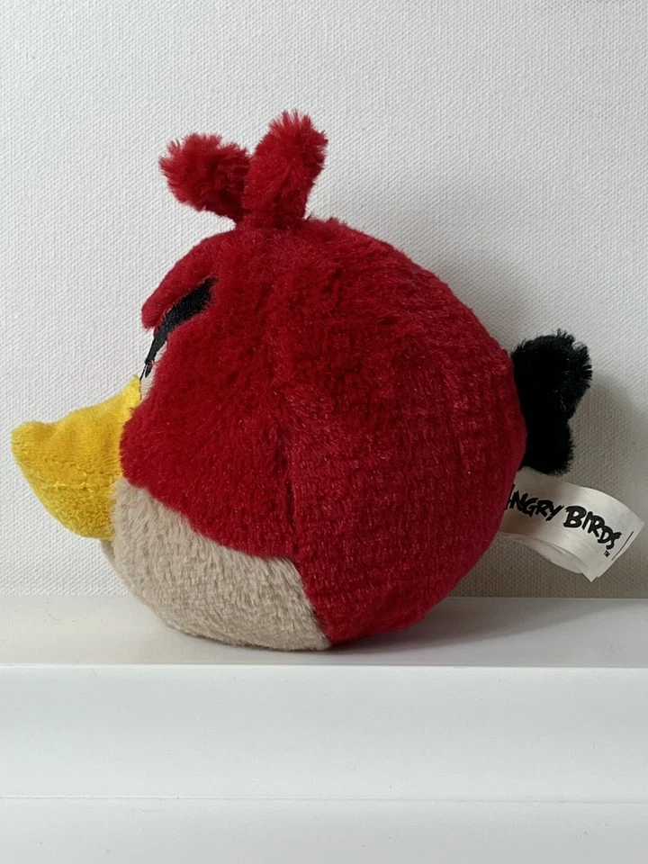Angry Birds Red and Tan Plush Stuffed Animal Toy 5" Commonwealth 2011 - Image 4 of 4