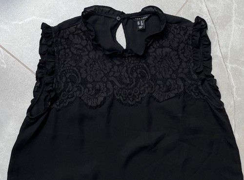 H&M Black Top Lace Size 14 - Picture 2 of 8