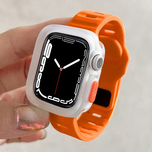 Estuche de poliuretano termoplástico para banda Apple Watch ultra2 49 mm 987 41 45 mm 654 44 40 mm + banda de silicona - Imagen 14 de 32