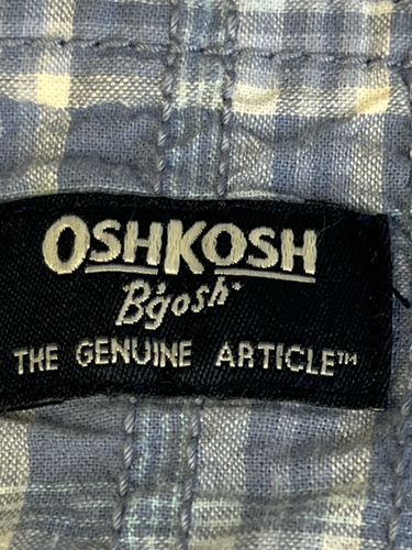 Osh Kosh B'Gosh Shortalls Overalls Boy's 2T Blue Plaid One Piece Shorts - Picture 3 of 10
