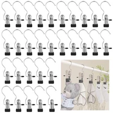 30Pcs Boot Hangers Clips Laundry Hooks Hangin Clips Stainless Steel Boot Hang...