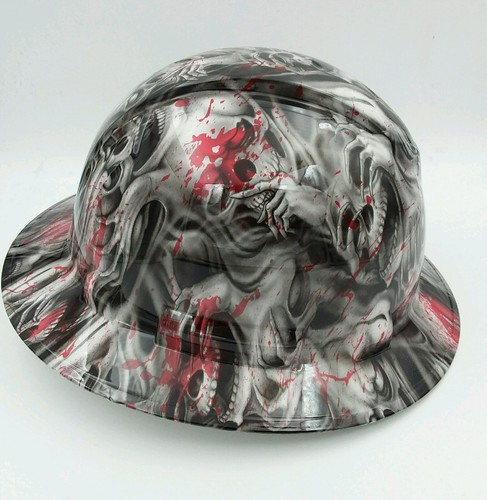 Cappello rigido FULL BRIM personalizzato idro immerso, omologato OSHA TESCHI DI SANGUE  - Foto 2 di 4
