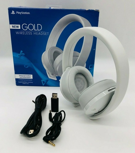 Sony PlayStation Gold White Headband Wireless Headset for PlayStation 4 for  sale online | eBay