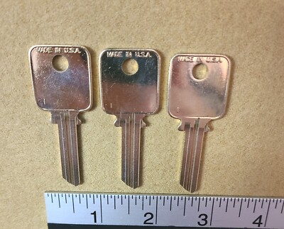Generic Medeco uncut biaxial key blanks - qty of 3 for 1 price - New