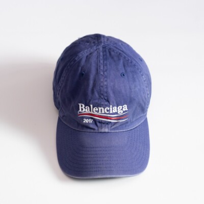 Balenciaga SS17 Political Campaign Presidential Cap Hat Blue Italy