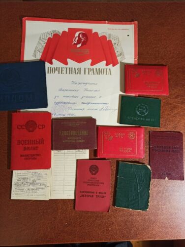 Sowjetische Vintage-Dokumente für eine Person. Original. UdSSR.4 - Bild 1 von 12