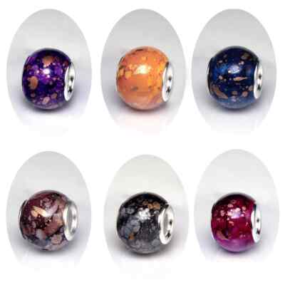 Beads Muranoglas Beads 925 Silber Bead für Armband Goldzeichen