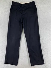 Dickies Pants Adult 36 Black Occupational LP70 Polyester Workwear Striaght 30x27