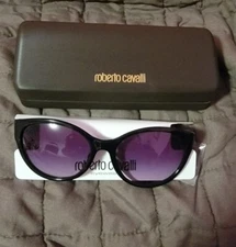 Roberto Cavalli Alrischa Black/Smoke Cat Eye Sunglasses Rc-824-T05B 