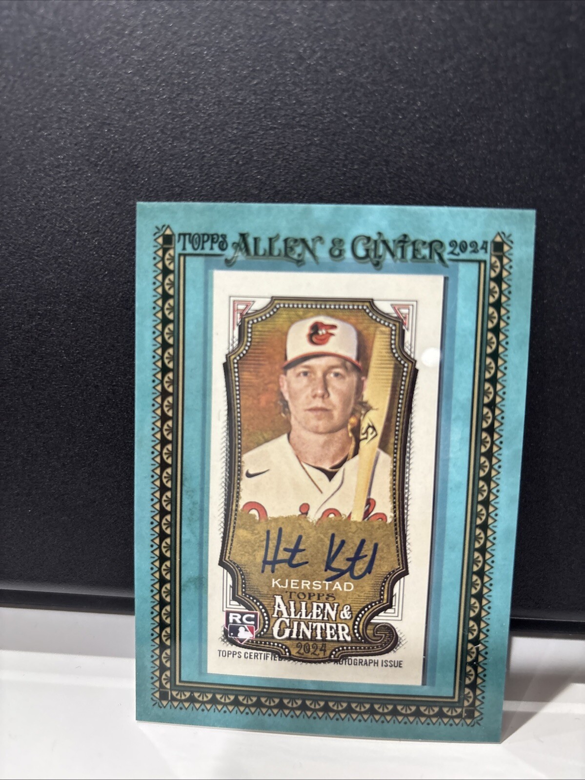 2024 Topps Allen & Ginter - Mini Autographs Blue /50 #MA-HK Heston Kjerstad