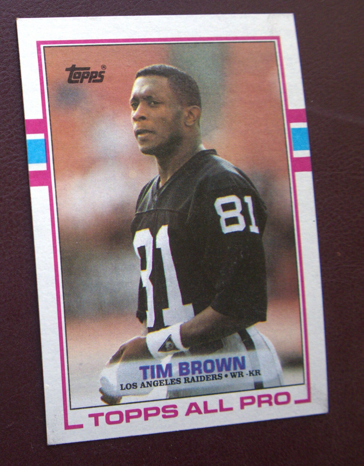 1989 Topps Tim Brown All Pro (Oakland Raiders) #265 NRMT/MT