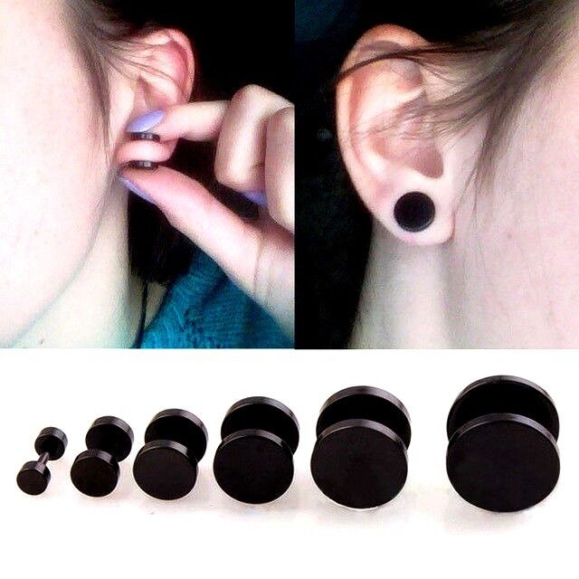 Black Agate Single Flared Stone Plugs | Black Stone Gauges –  PlugYourHoles.com