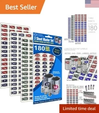 180 Piece Chrome Foil Socket Labeling Set - Metric, S.A.E., Torx, Jumbo's & E...