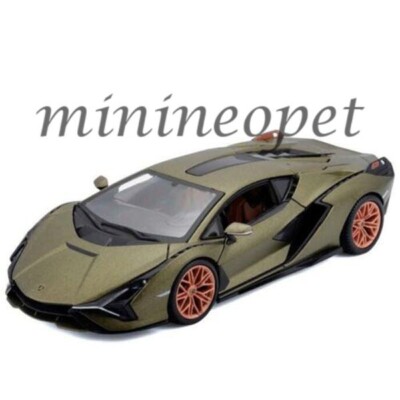 BBURAGO LAMBORGHINI SIAN FKP 37 1/24 DIECAST MODEL CAR MATTE GREEN 21099