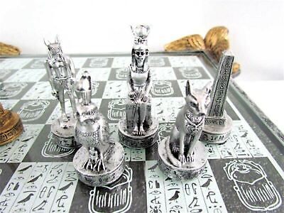 Dal Rossi Italy ANCIENT EGYPT Gold & Silver Luxury Chess Set 16 3D Board  Game