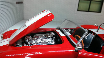 Shelby AC Cobra 1965 Red 427 SC Detailed WELLY LGB 1:24 Scale