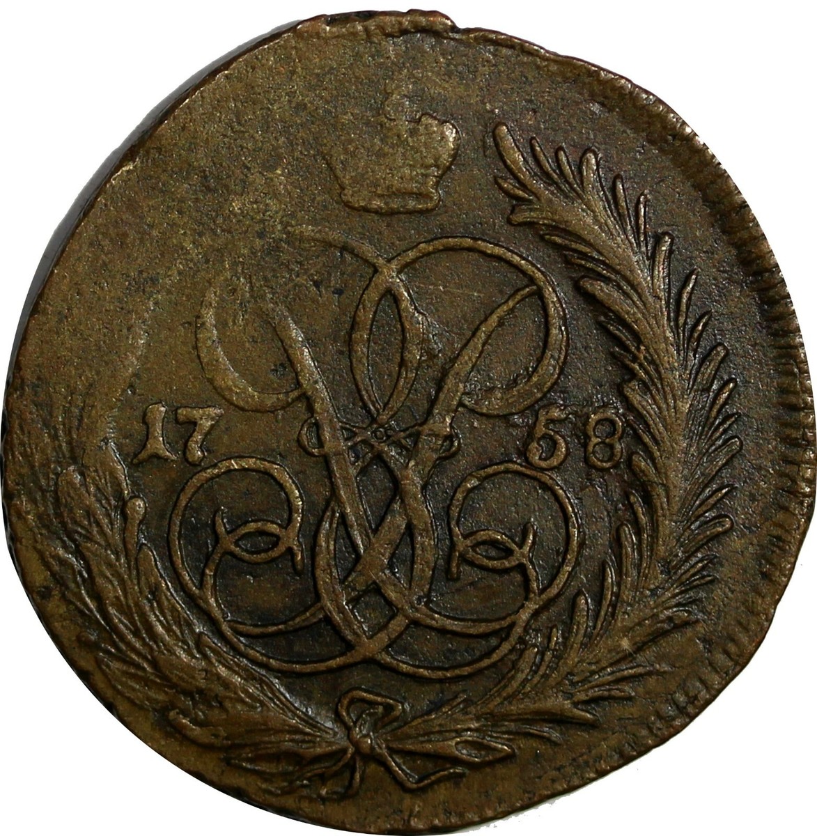 て*ョ様 1749年 ロシア帝国Denga 銅貨PCGS 認定　XF45 1749年 ロシア帝国Denga 銅貨PCGS XF45 - メルカリ