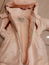 COSY  BABY GIRL PINK SNOWSUIT WITH FUR DETAILS AGE 6 MTHS 
