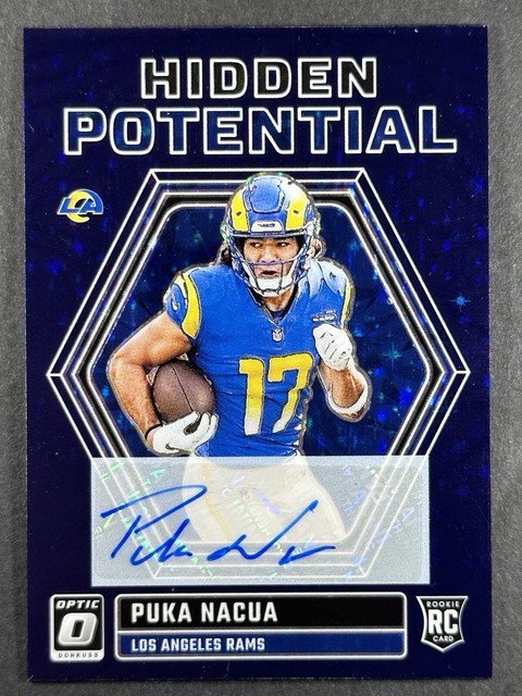2023 Donruss Optic Puka Nacua Hidden Potential Purple Stars Rookie Auto /25