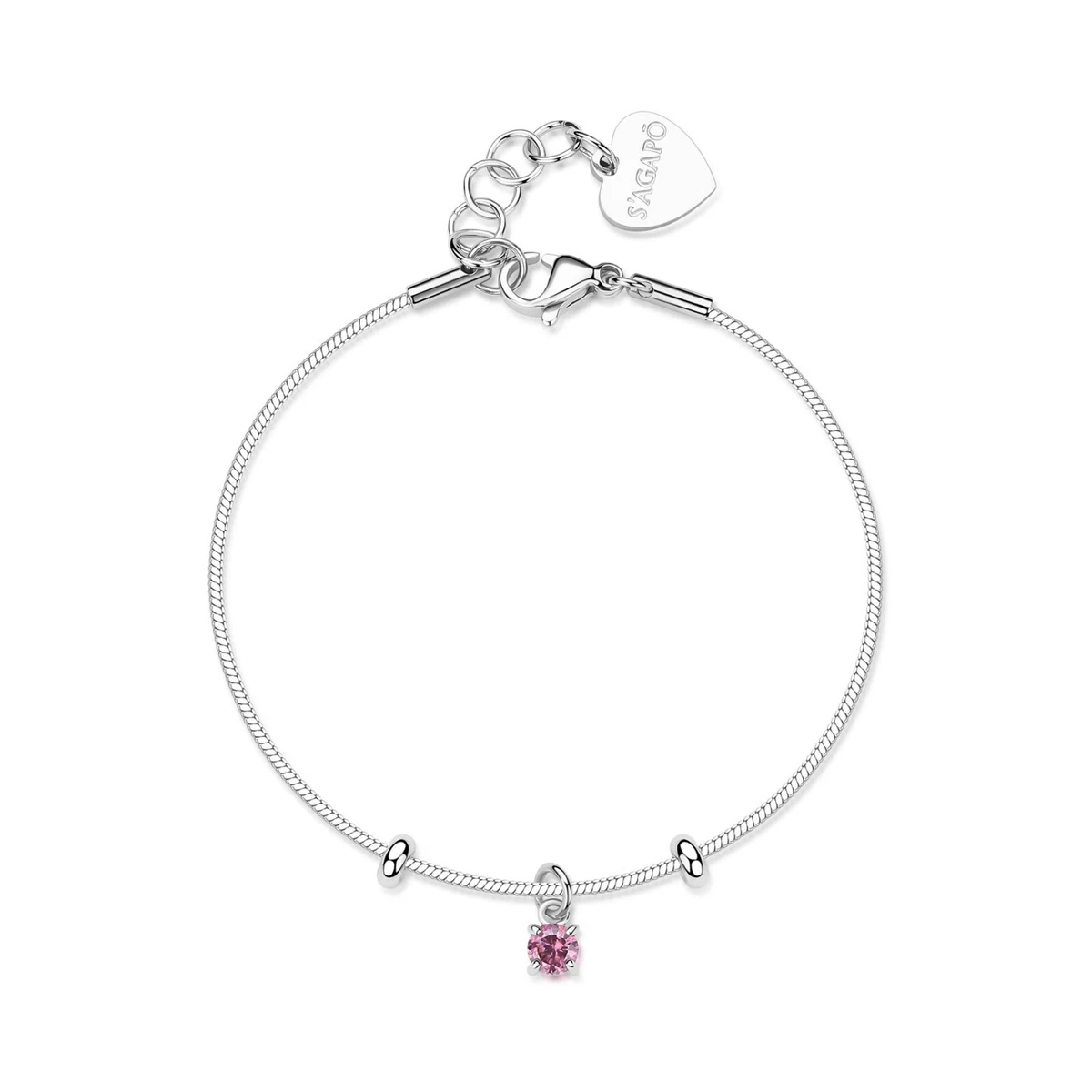 Bracciale Donna S'Agapõ Collezione Luce In Acciaio 316L Con Cristalli - Ipoallergenico, Regalo Originale Con Confezione E Garanzia