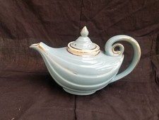 Vintage Hall "Aladdin" Teapot With Infuser Blue Turquoise - 6 Cup