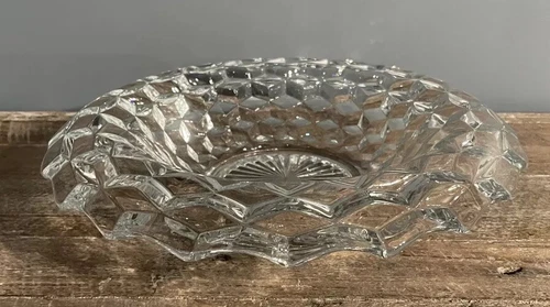 Vintage Fostoria American Clear Rolled Edge Bowl Item 240