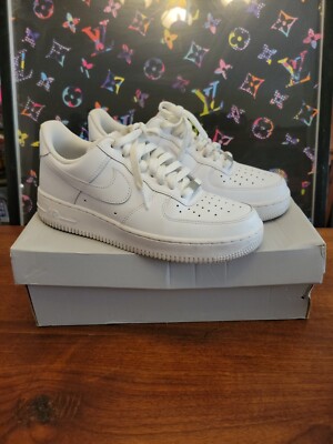 Nike Air Force Shoes Womens White Leather Low Top