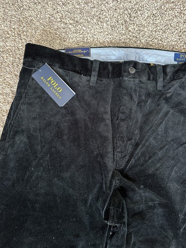 Polo Ralph Lauren Black Corduroy Pants Stretch Classic Fit Men’s Size 34x32 New - Picture 5 of 10