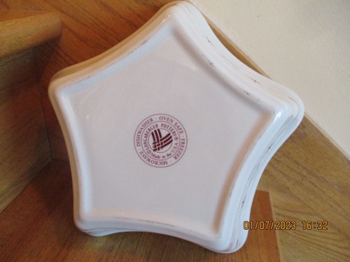 Longaberger Shining Star Dish bowl Traditional Red USA made *shipping included!* - Picture 4 of 5