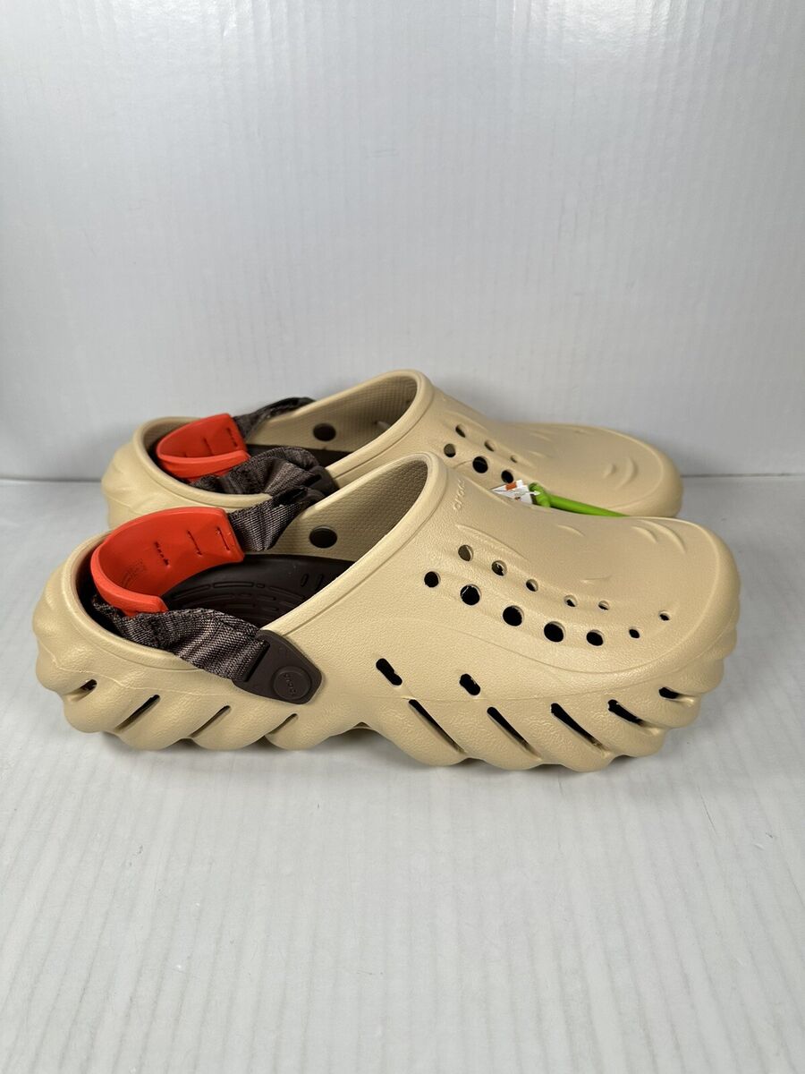 Crocs Echo Clog Sesame Tan Adult Mens Size 10 207937-0HX Crocs Echo Clog Sesame Tan Adult Mens Size 10 207937-0HX