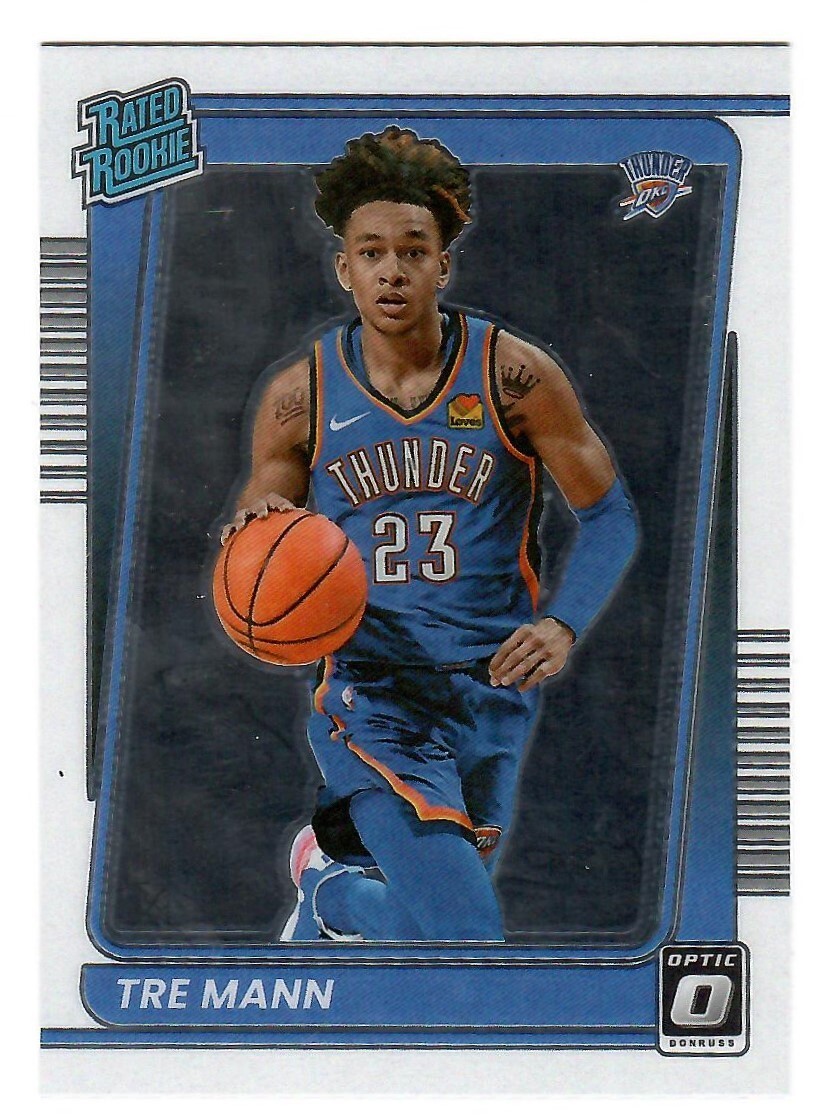 2021-22 Panini Donruss Optic Tre Mann Rated Rookie RC #168 OKC Thunder